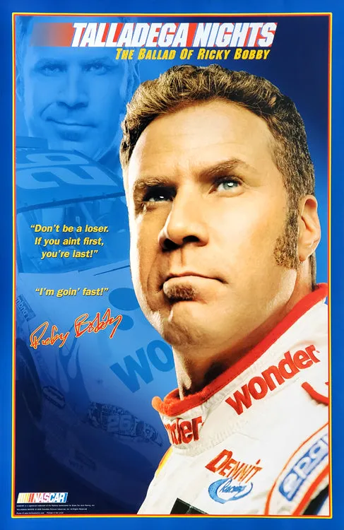 Talladega Nights "Ricky Bobby Motivational" Poster - Time Factory