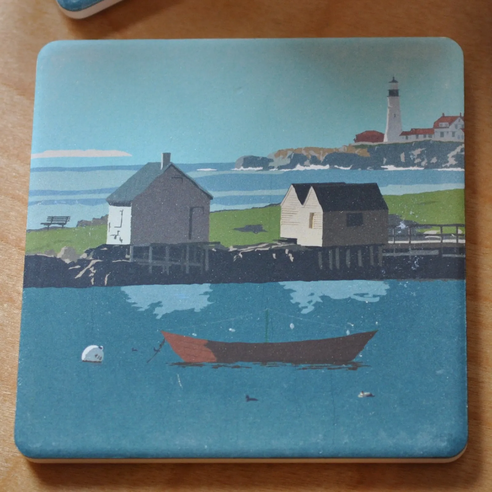 Willard Beach Art Drink Coaster - Maine