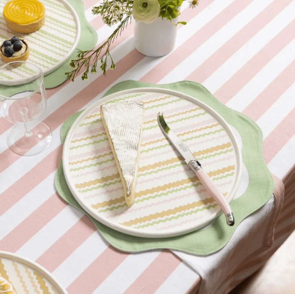 Zig Zag Dining Plate | Marron