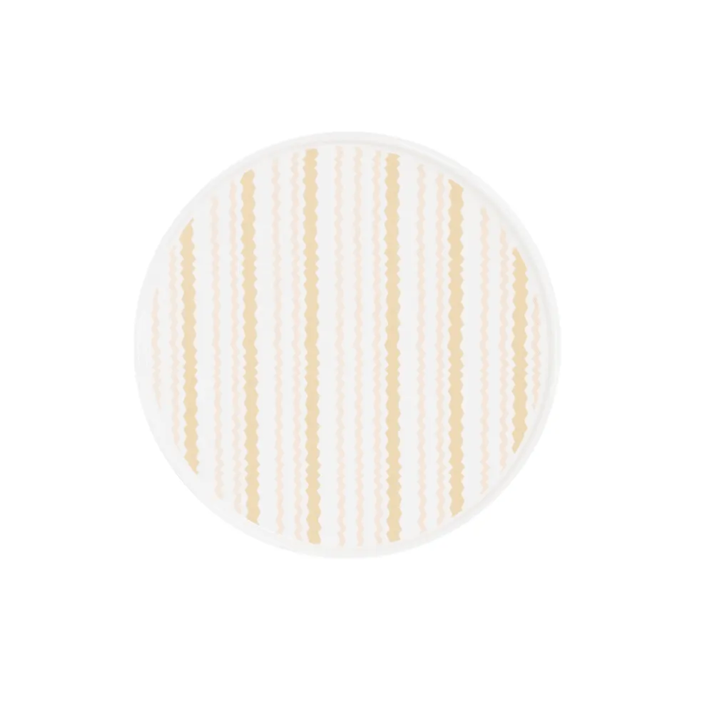 Zig Zag Dining Plate | Marron